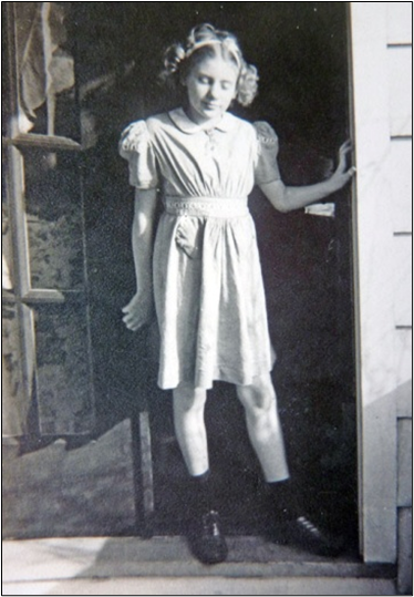 In the doorway onto the upstairs porch from my bedroom