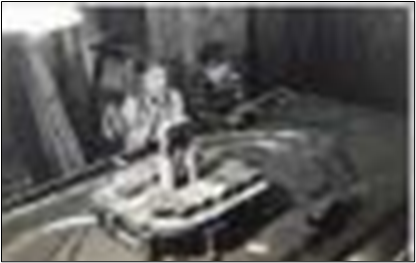 Sandy and I with the train set.