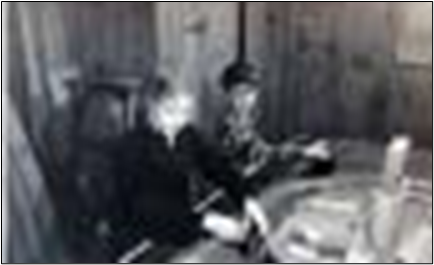 Sandy and I with the train set.